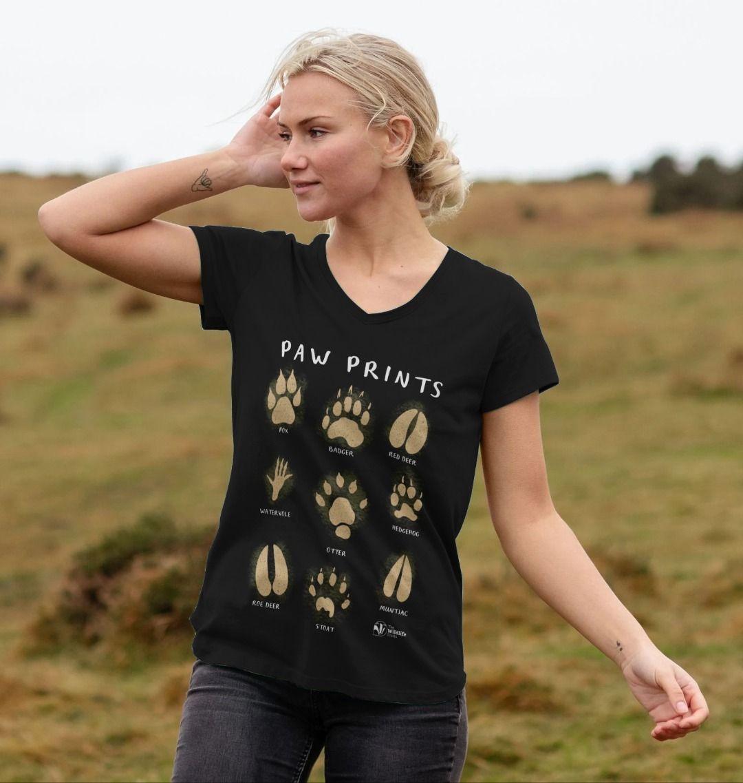 Paw Prints Oversized Women's T-shirt