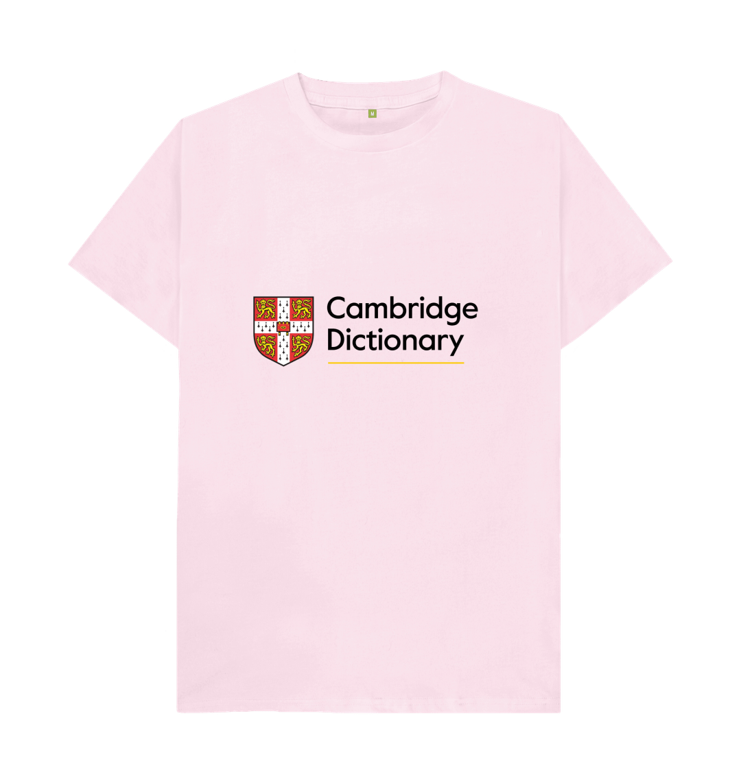Cambridge Dictionary organic cotton T shirt black writing variety