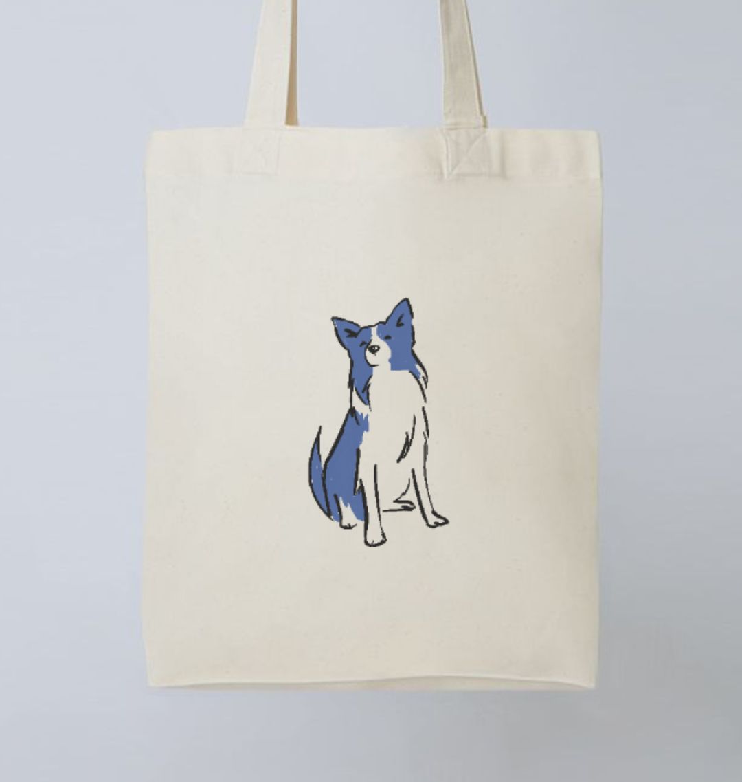 Border collie hotsell tote bag