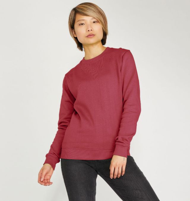 Red crew neck online jumper womens