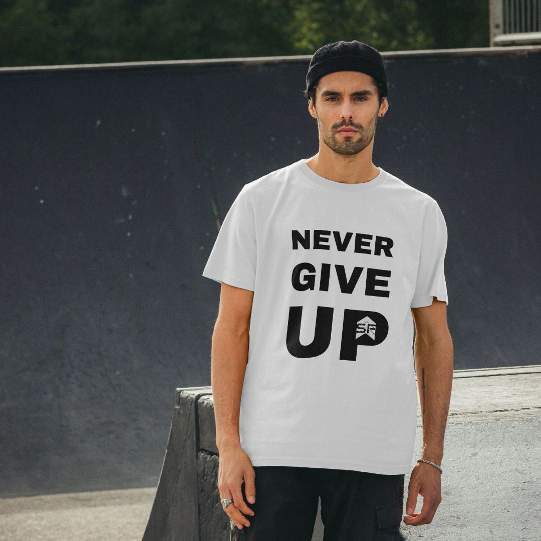 never give up tee