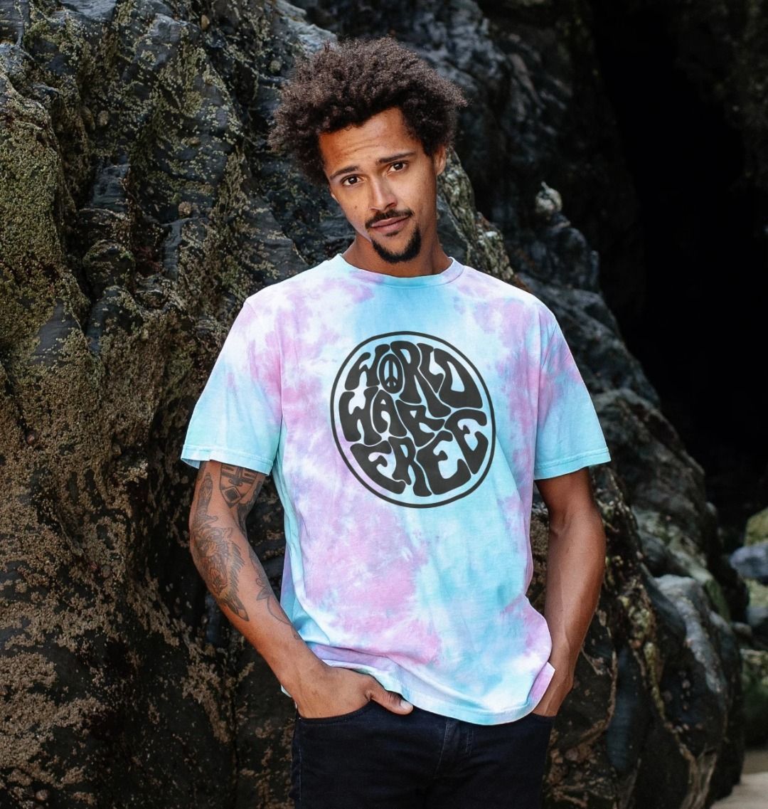 Graphic tie deals dye tee