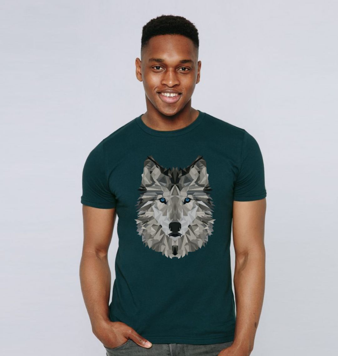 T shirt mit outlet wolfskopf