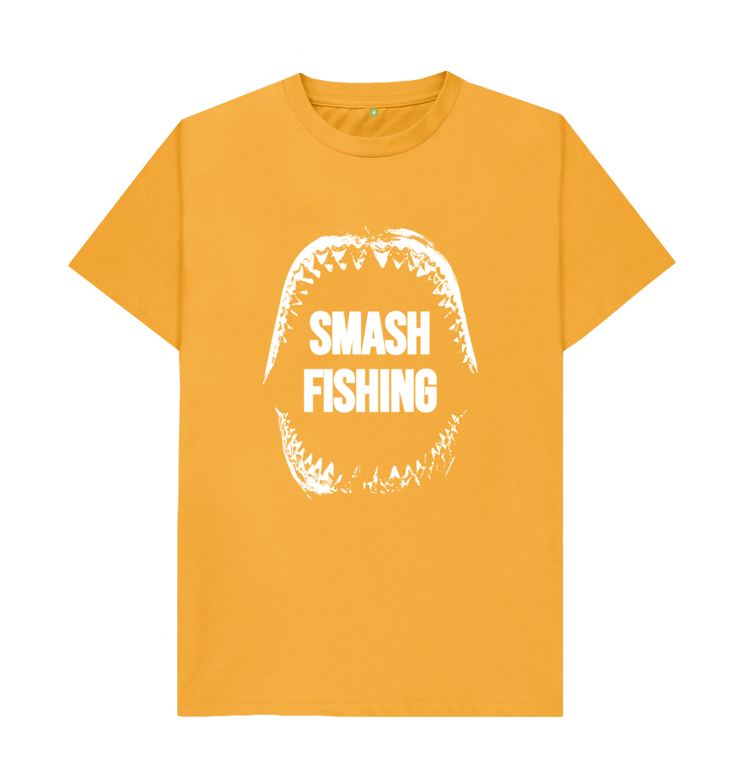 MEN'S SMASH FISHING JAWS T-SHIRT - White writing