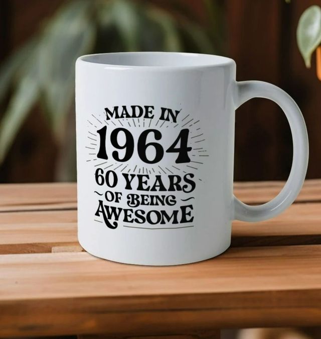 60th Birthday Mug Made In 1964 - 60 Awesome Years