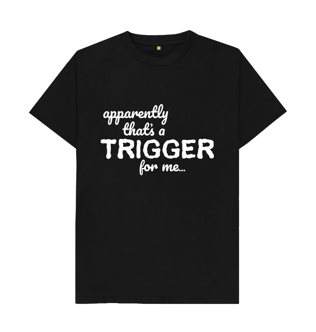 As specified by Matt Gemmell.(Text reads: apparently that's a trigger for me, with \