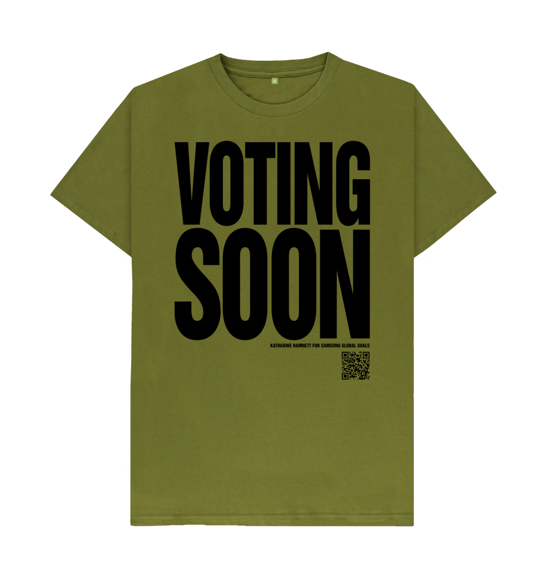 Voting Soon Black Print Slogan T-shirt
