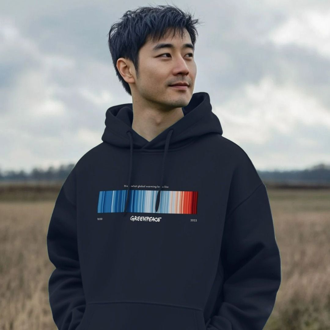 Azure Climate Change Global Warming Statement - Sustainably Made Hoodie main image 1