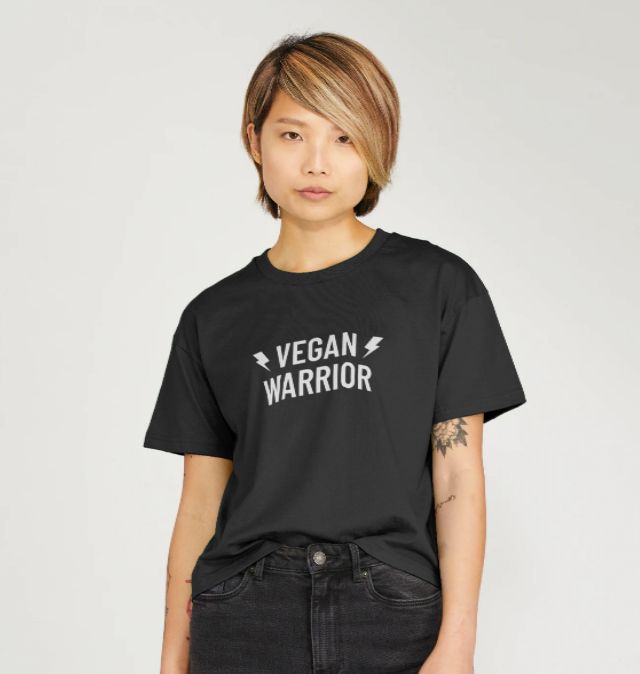 Vegan Feminist Women's Black Mineral Wash Jersey Tee - Cowhugger