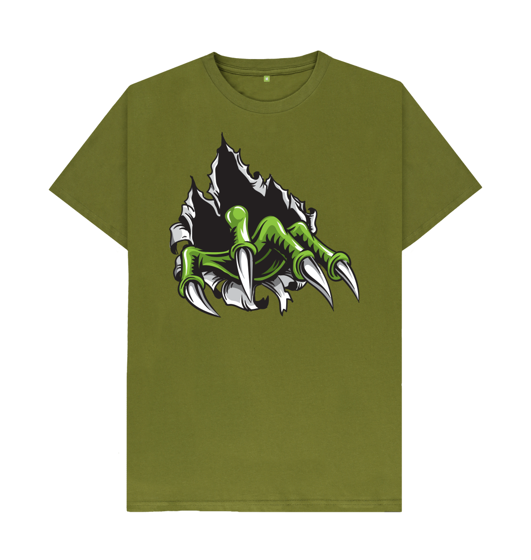 Gnarly Green Monster Transparent Background T-shirt