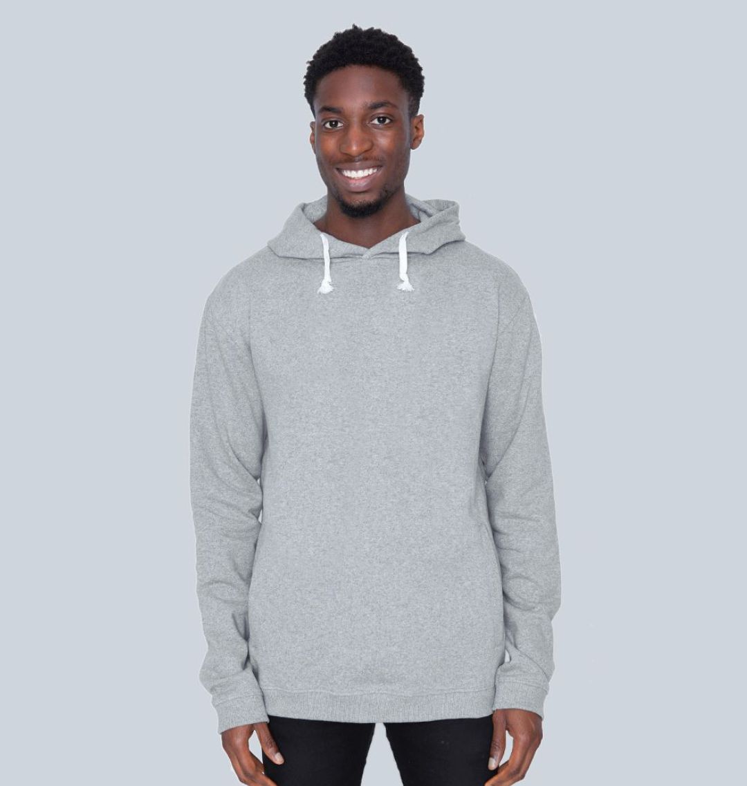 Grey plain hoodie online mens