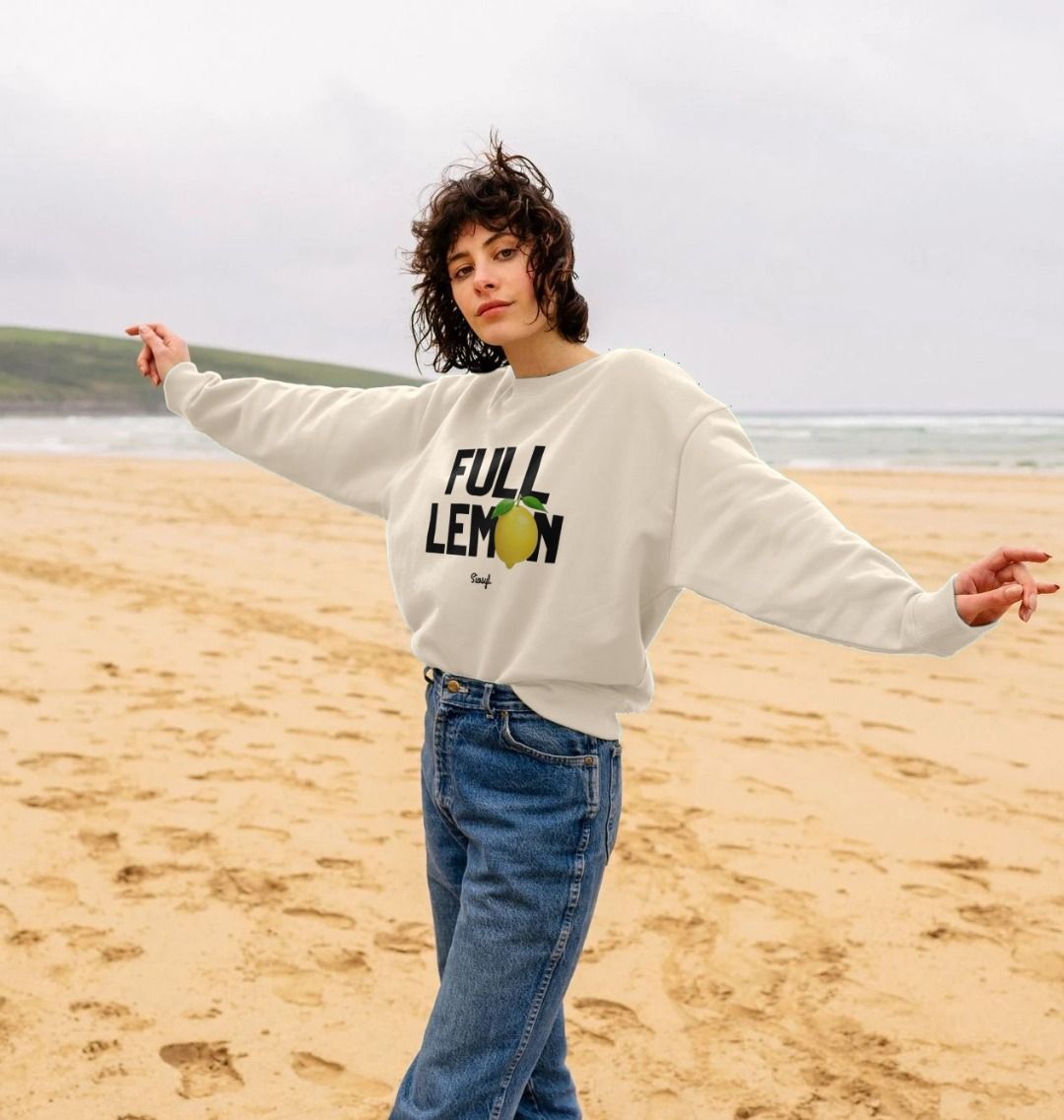 Full lemon oversized jumper womens