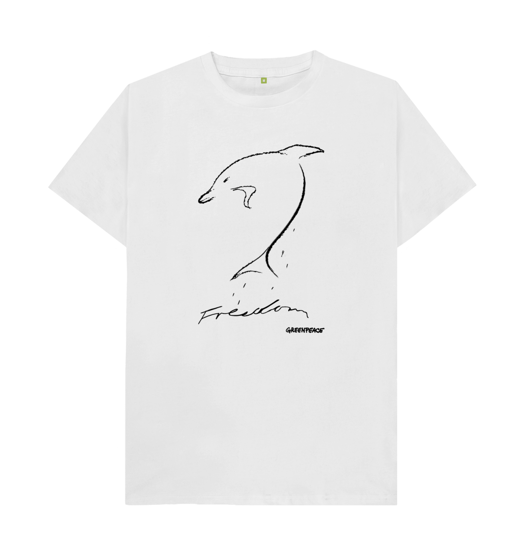 【CPGN】DTP Marine Dolphin Half Sleeve Tshirts White Vintage Dolphin T-shirt