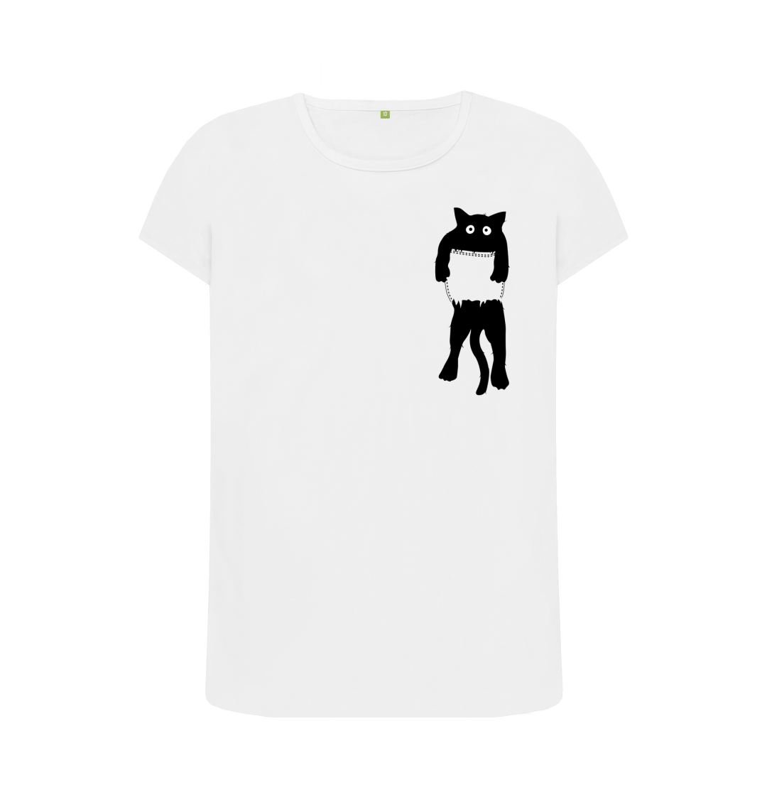 Cute Black Cat T-Shirt Kitty Lovers Big Face Black Cat Shirt