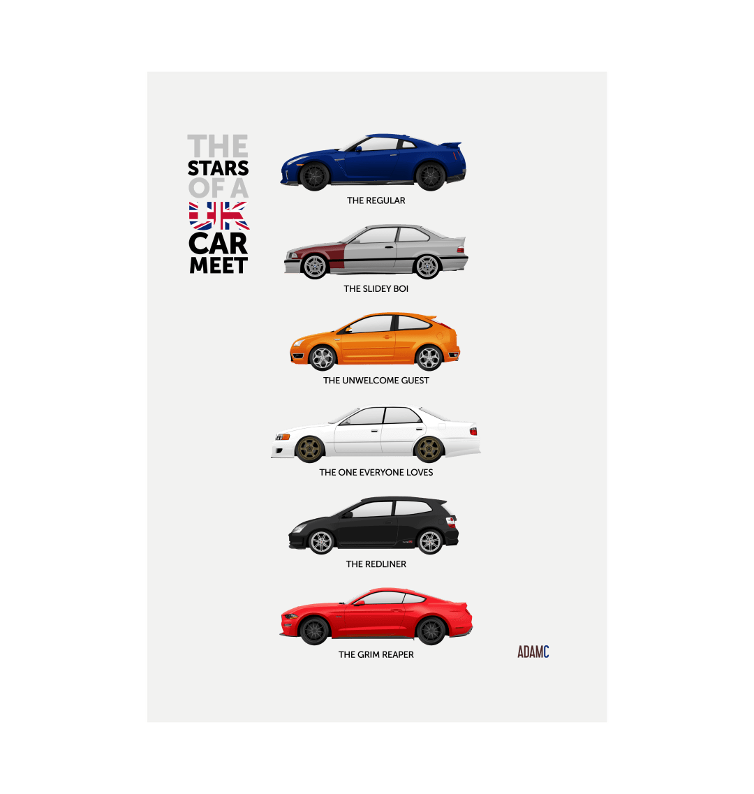 The Stars Of A UK Car Meet Poster