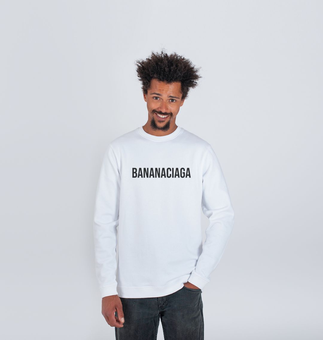 Mens BANANCIAGA Sweater (Black Text 