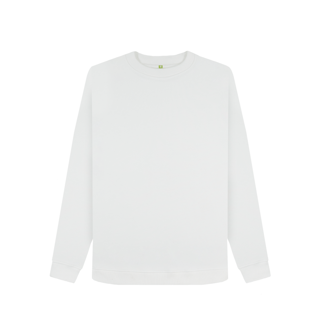 Plain white shop crew neck jumper