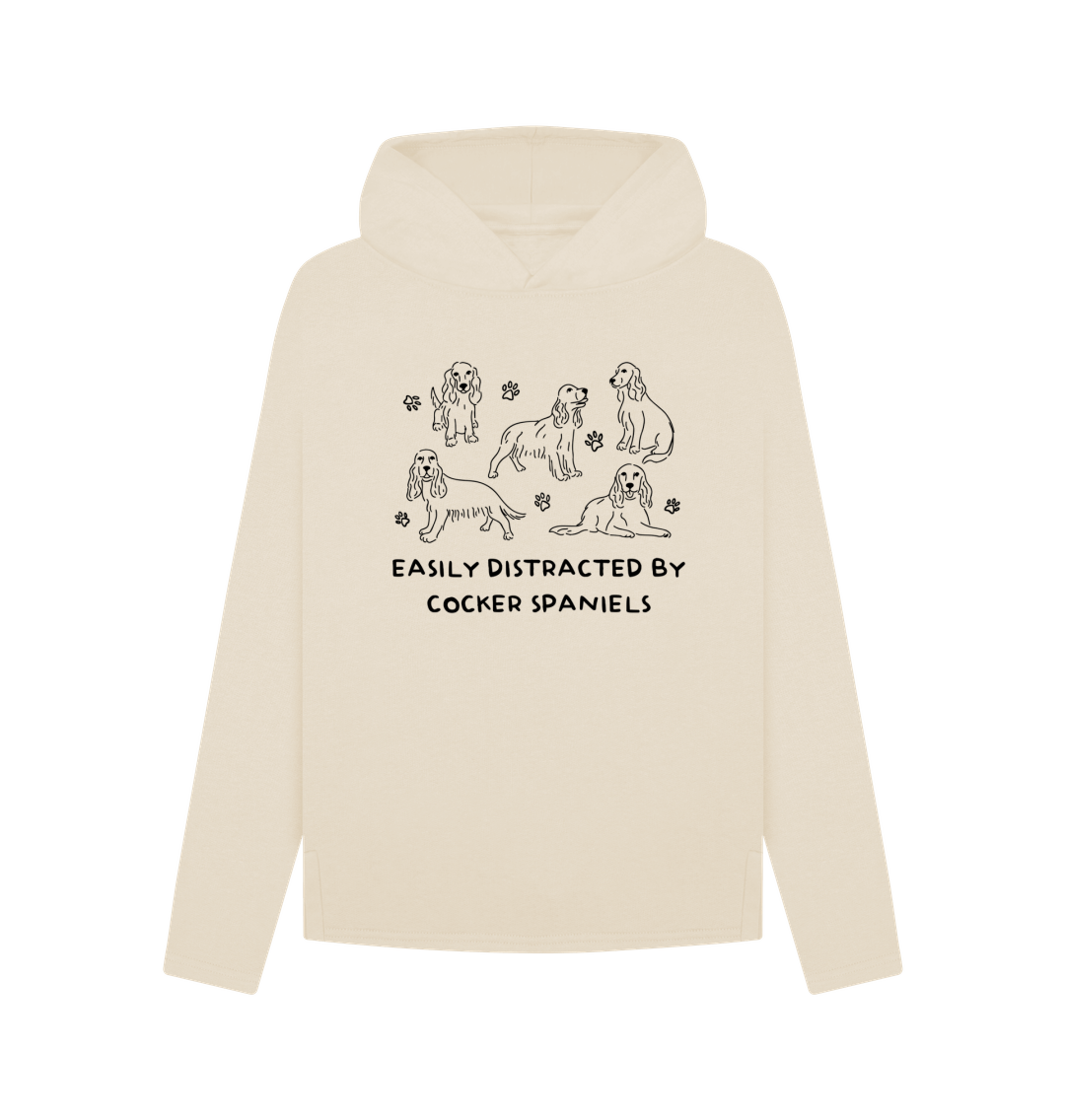 Easily Distracted by Cocker Spaniels Relaxed Fit Hoodie