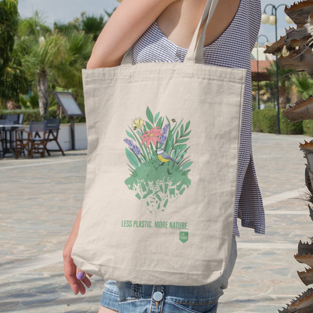 plllllleeeasse logo tote したし bag (NATURAL)