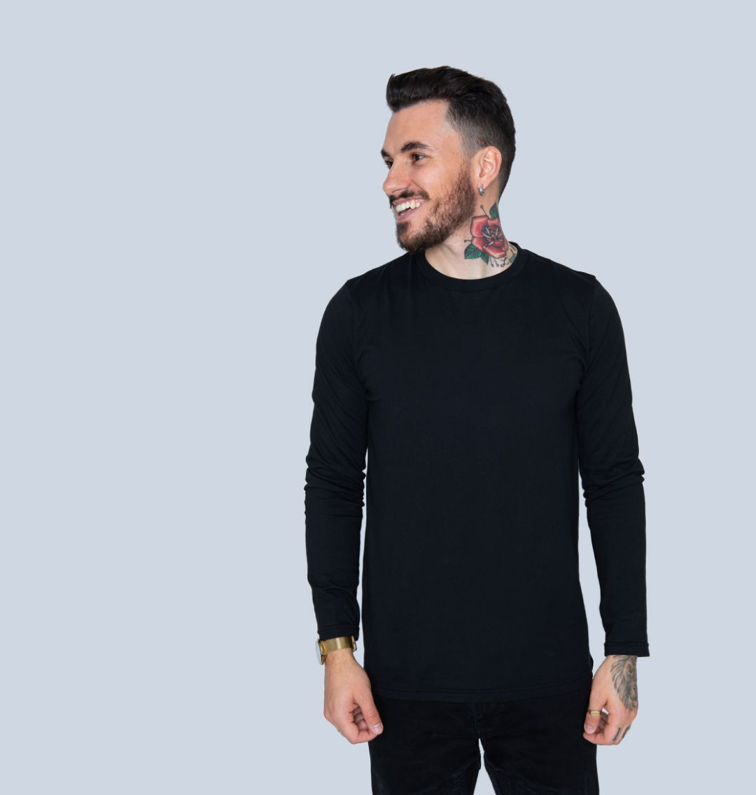 Plain Organic Cotton Long Sleeve T 