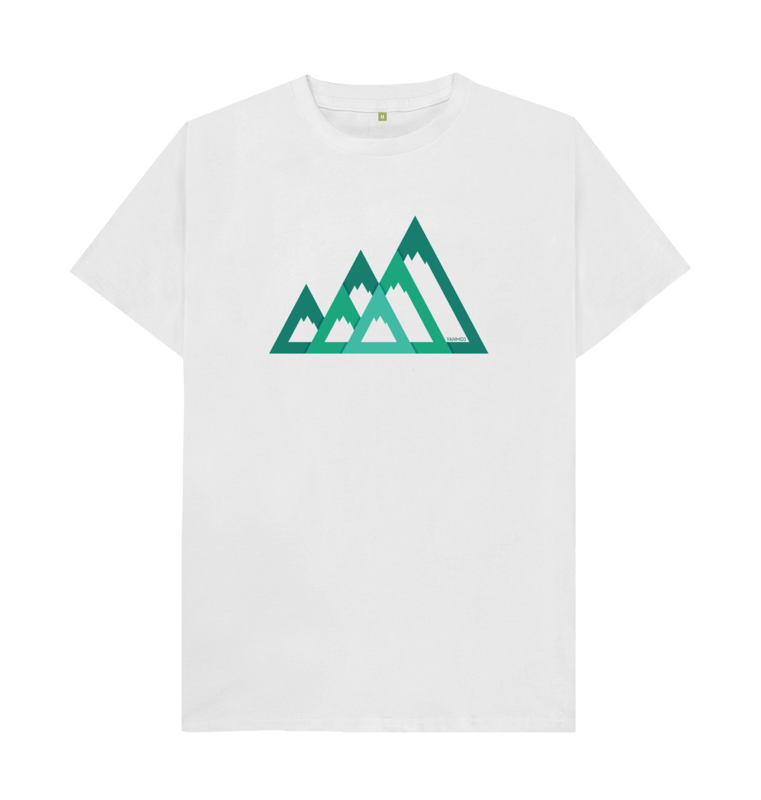 Minimal mountains, men's organic t-shirt