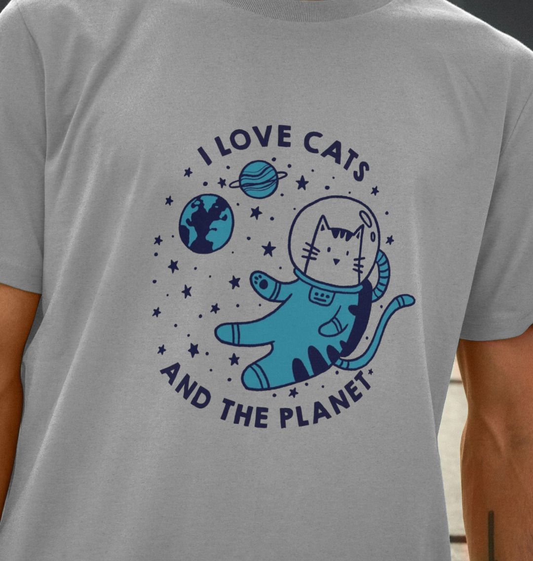 I Love Cats and The Planet T shirt