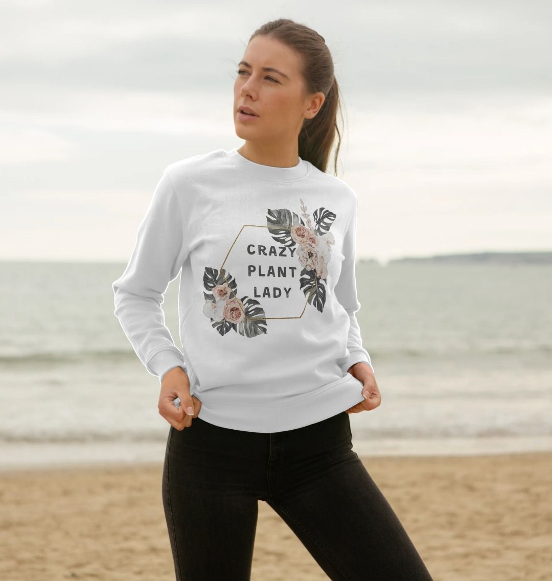 Women's Crazy Plant Lady Cotton Sweatshirt