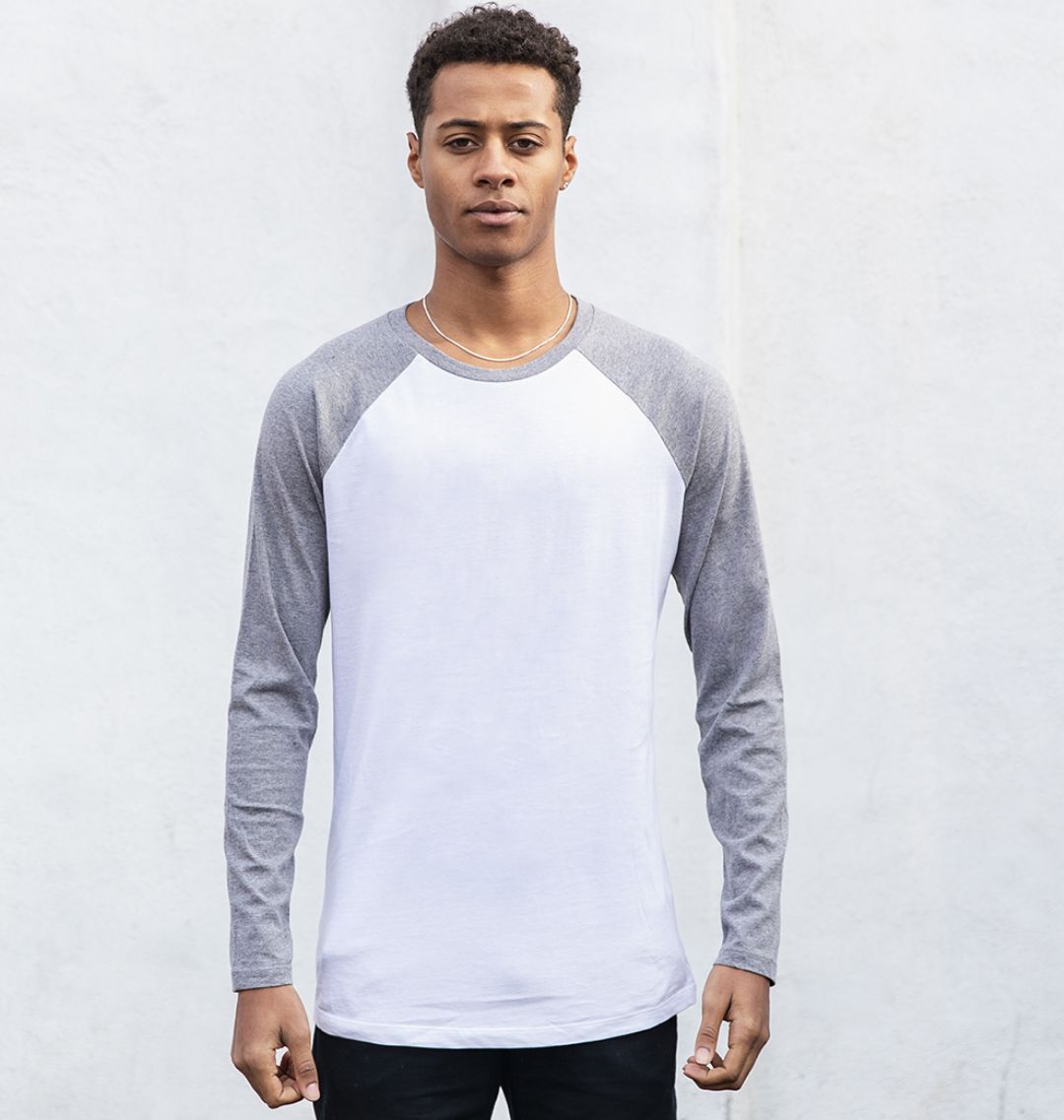 Plain Long Sleeve Baseball T-shirt 