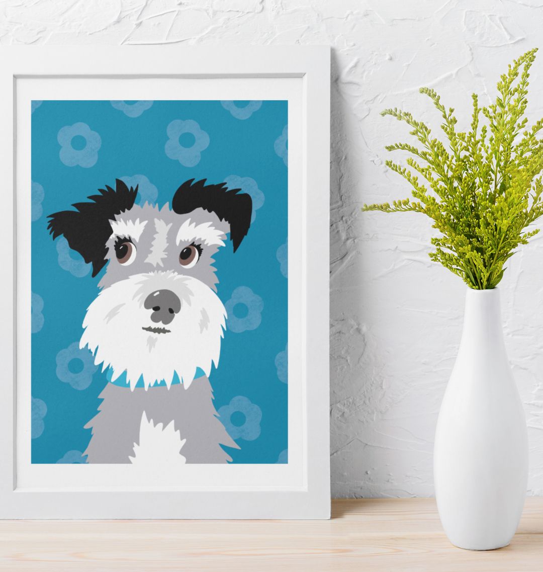 Miniature best sale schnauzer art