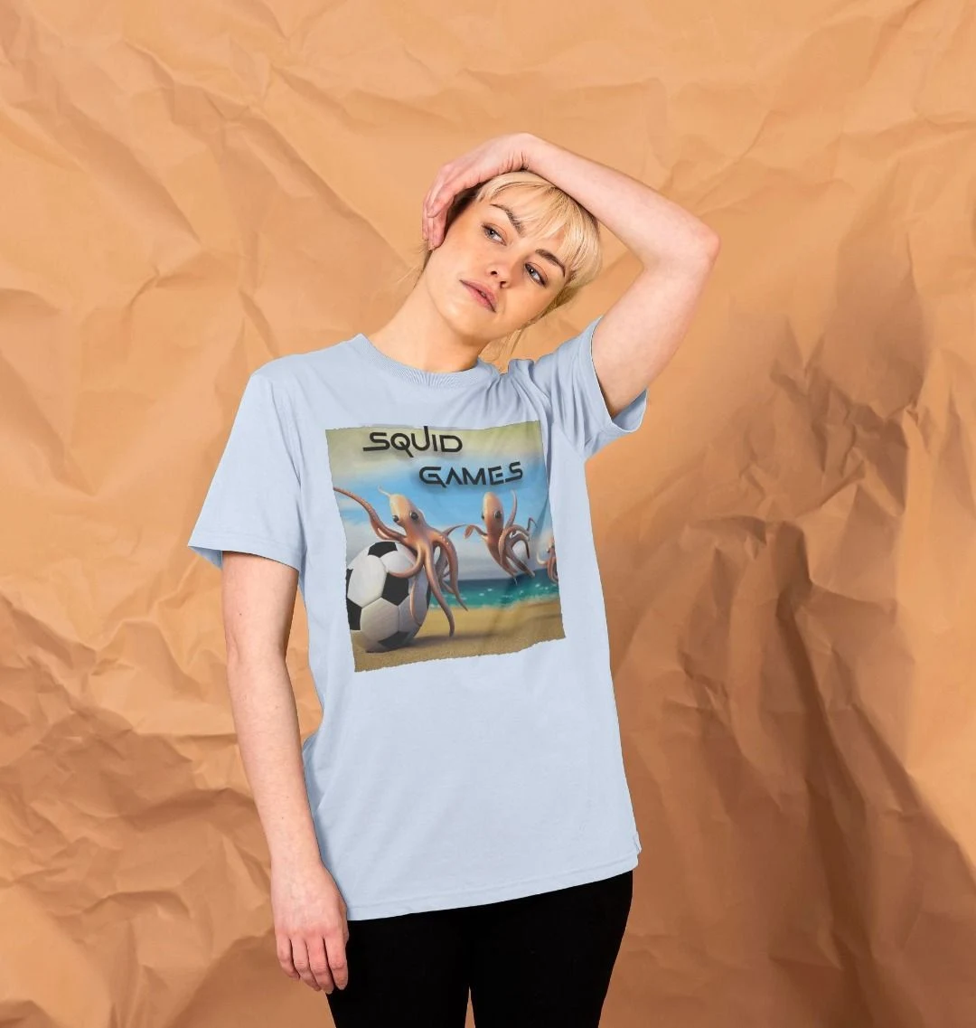 Squid-tastic Style - Sustainable Squid Games Teenagers T-Shirt Football