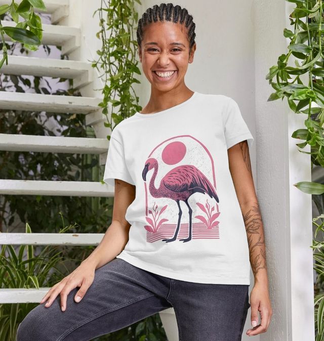 girls flamingo top
