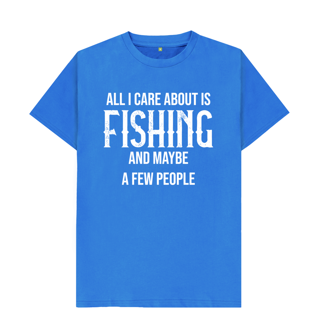 ALL I CARE ABOUT IS FISHING' Men's Ringer T-Shirt