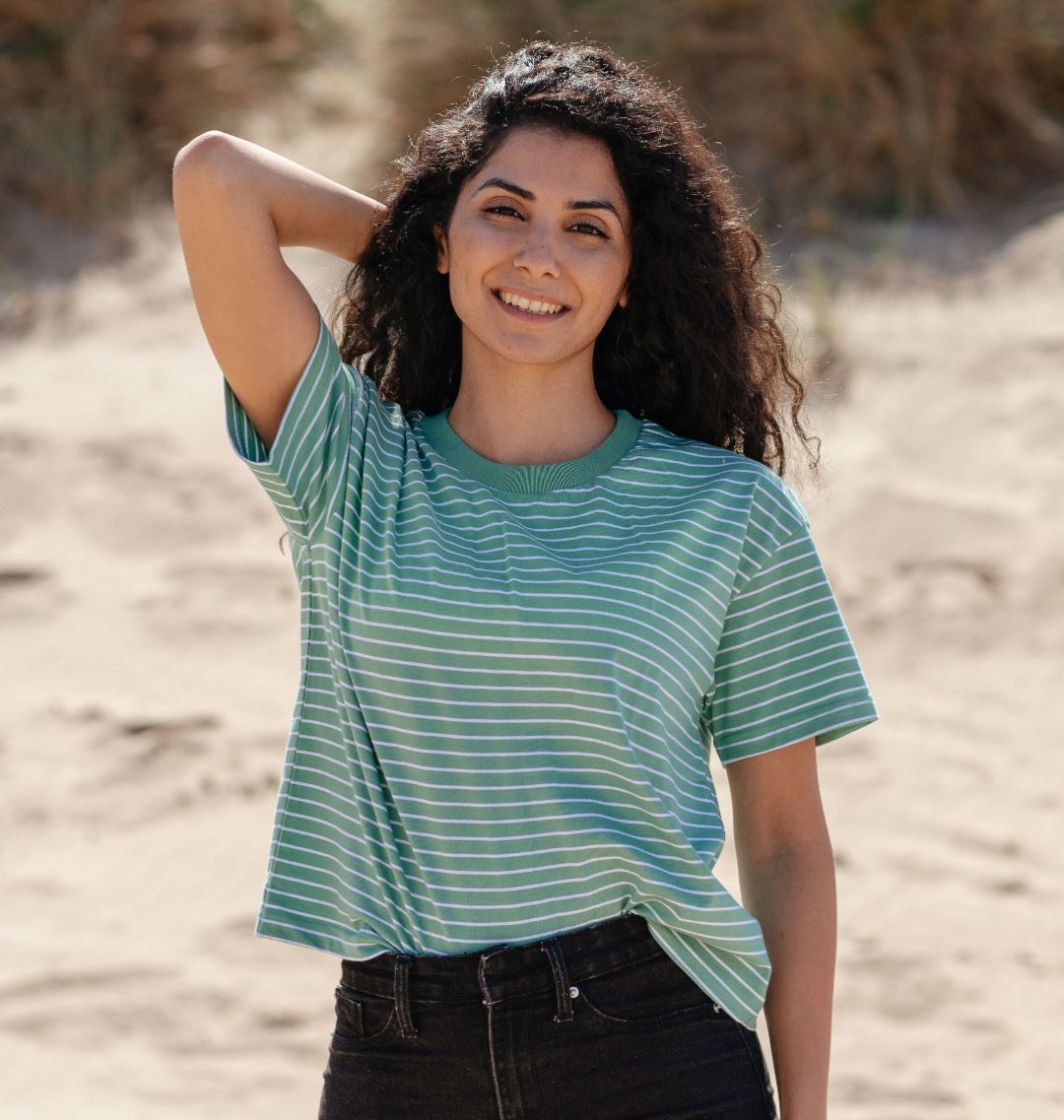 boxy striped tee