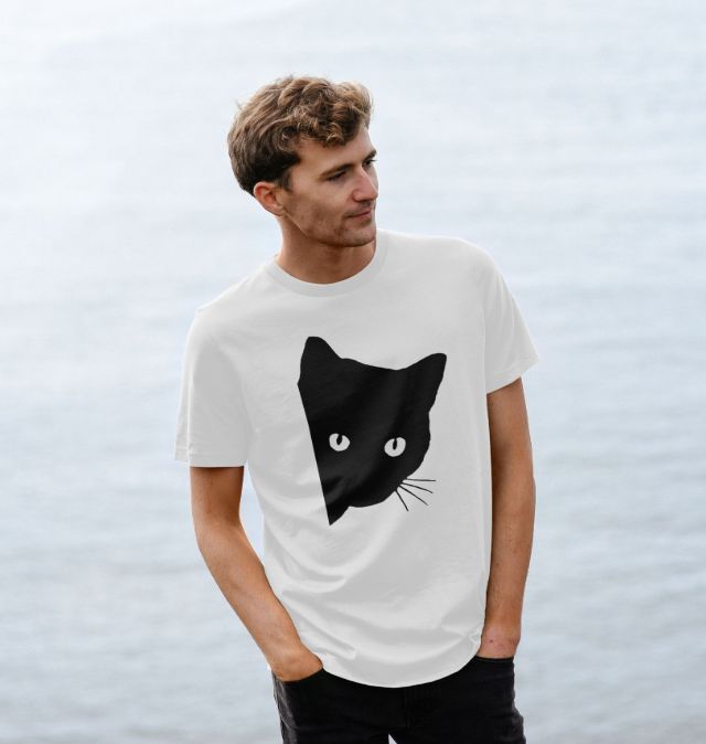 shirt with black cat