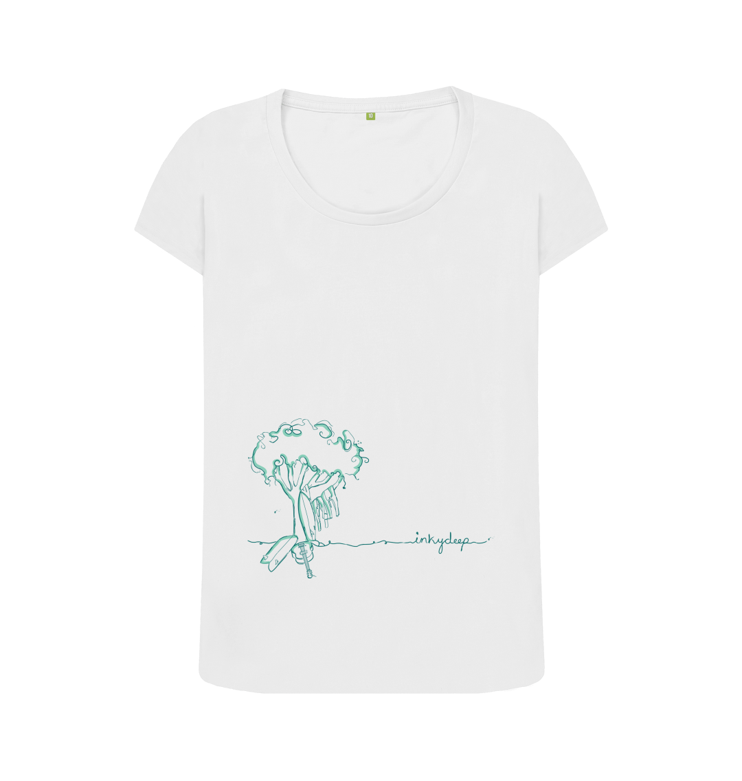 inkydeep summer vibes women's organic t 