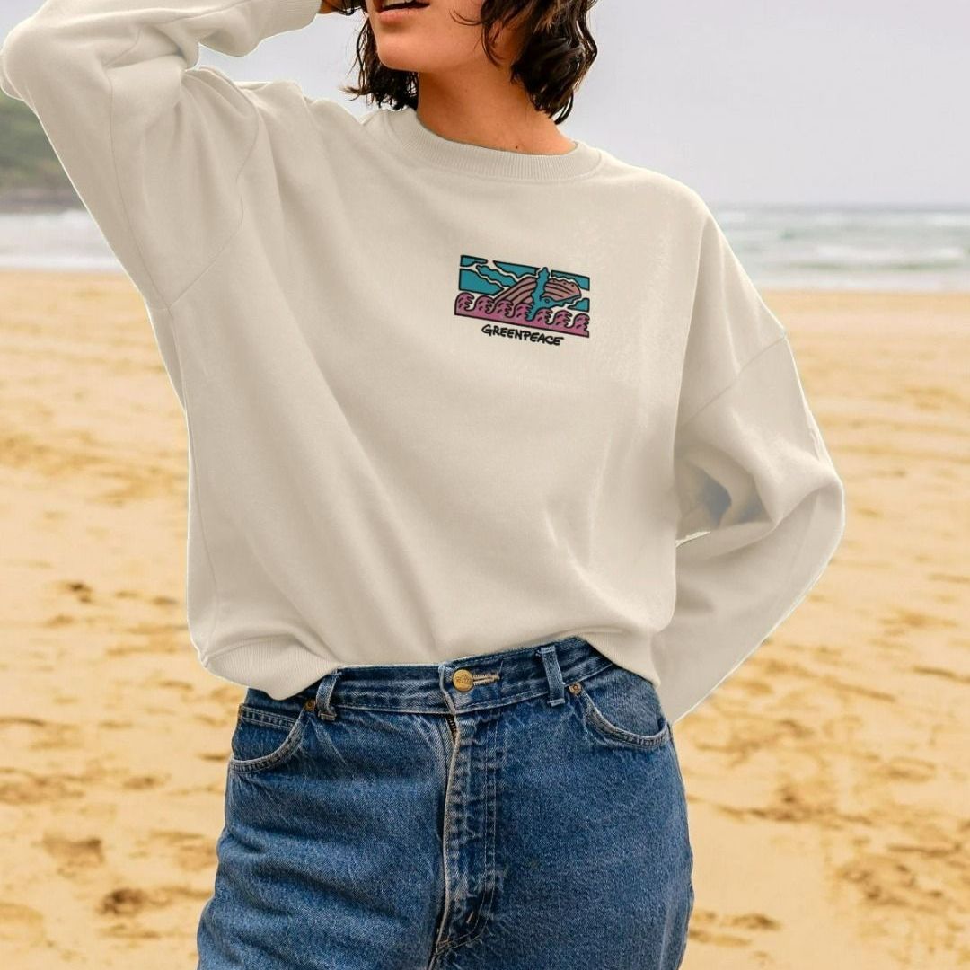 Crew Neck Whale Jumper Womens Whale Women's Oversized Jumper