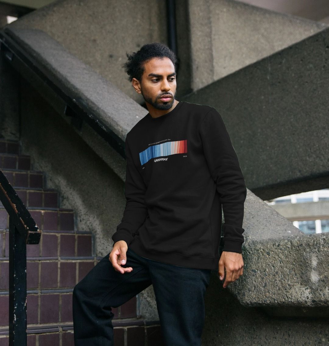 Lime Climate Change Global Warming Statement - Sustainably Made Men's Long Sleeve Tee