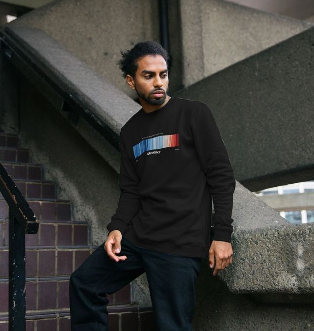 Cyan Climate Change Global Warming Statement - Sustainably Made Hoodie main image 1