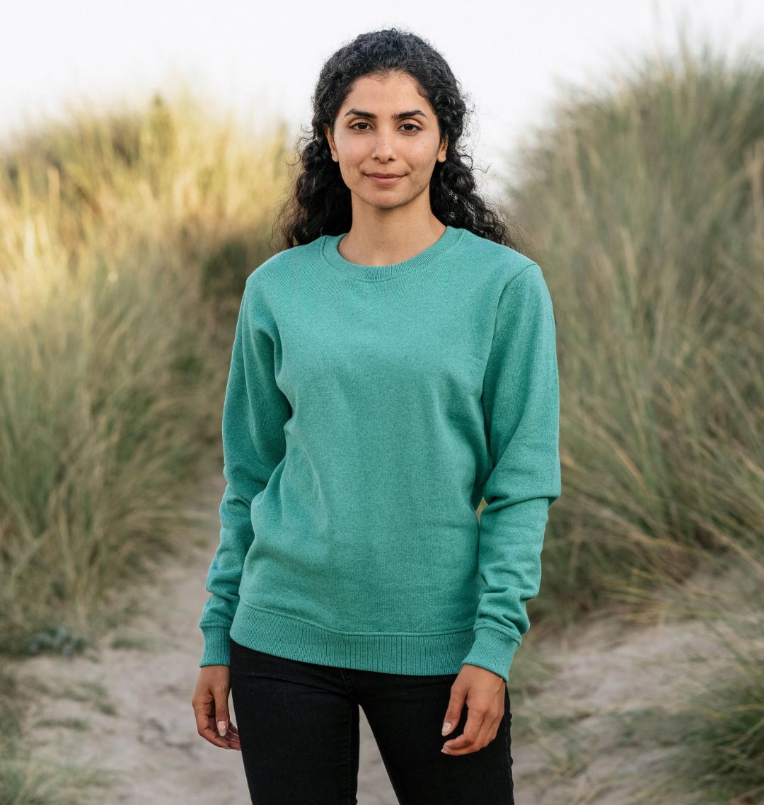 Green discount sweatshirt women's