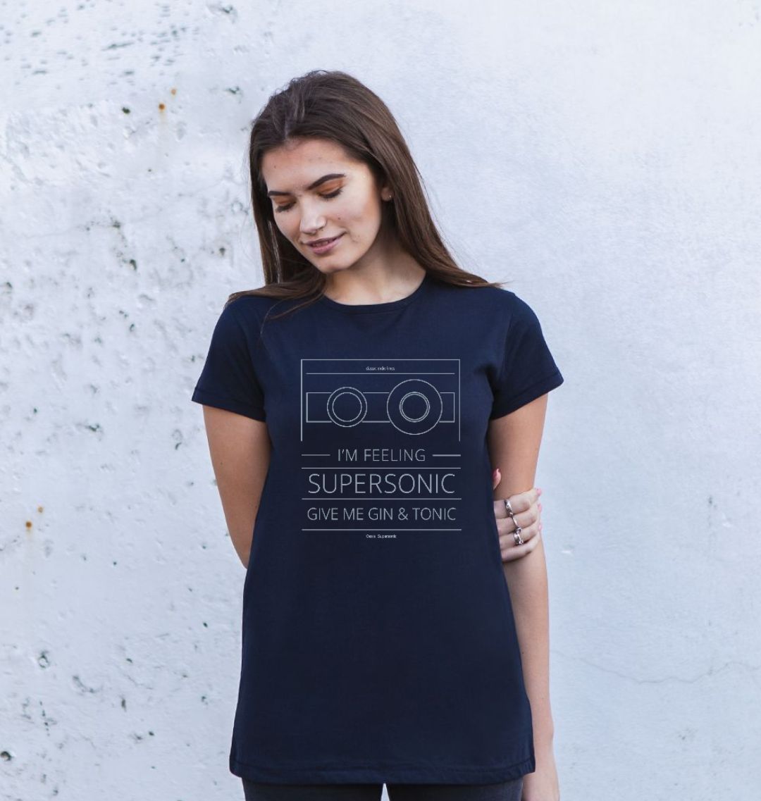 Supersonic Cassette Blue Print T-Shirt 