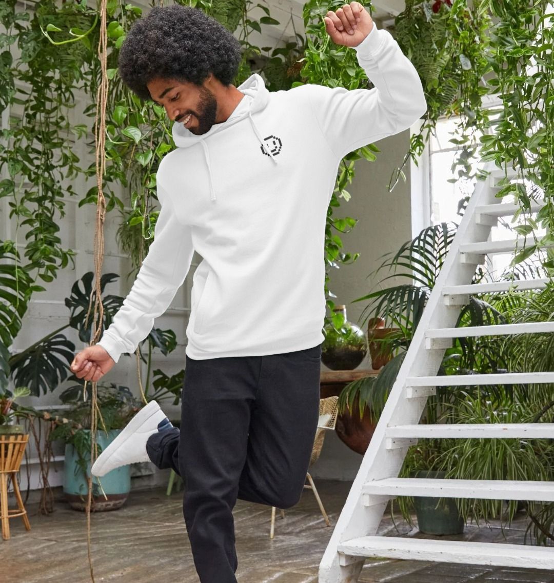 Smiley Face Retro Pixel Hoodie - Men