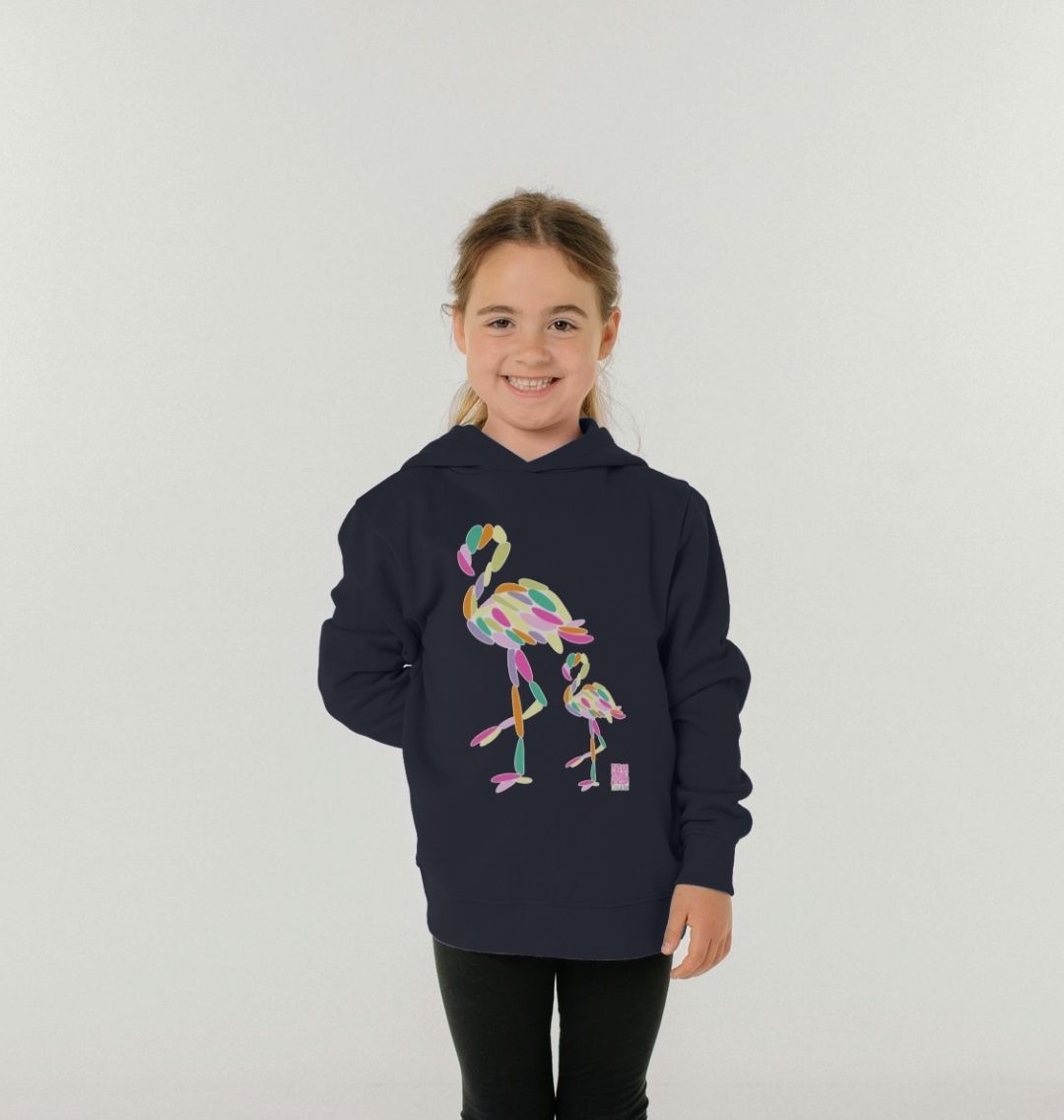 Kids Pink Flamingo Hoodie | Dodo \u0026 Pals 