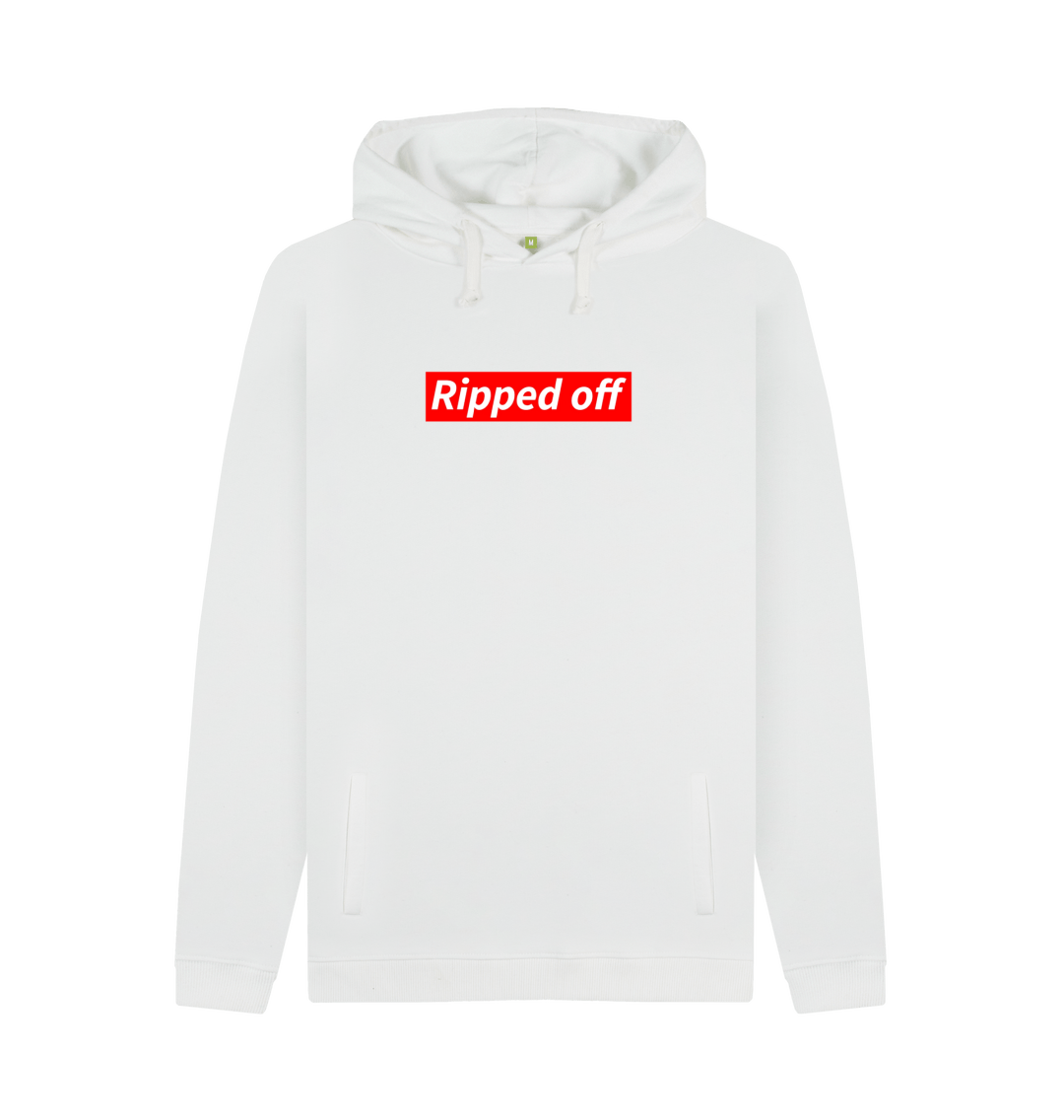 White hotsell ripped hoodie