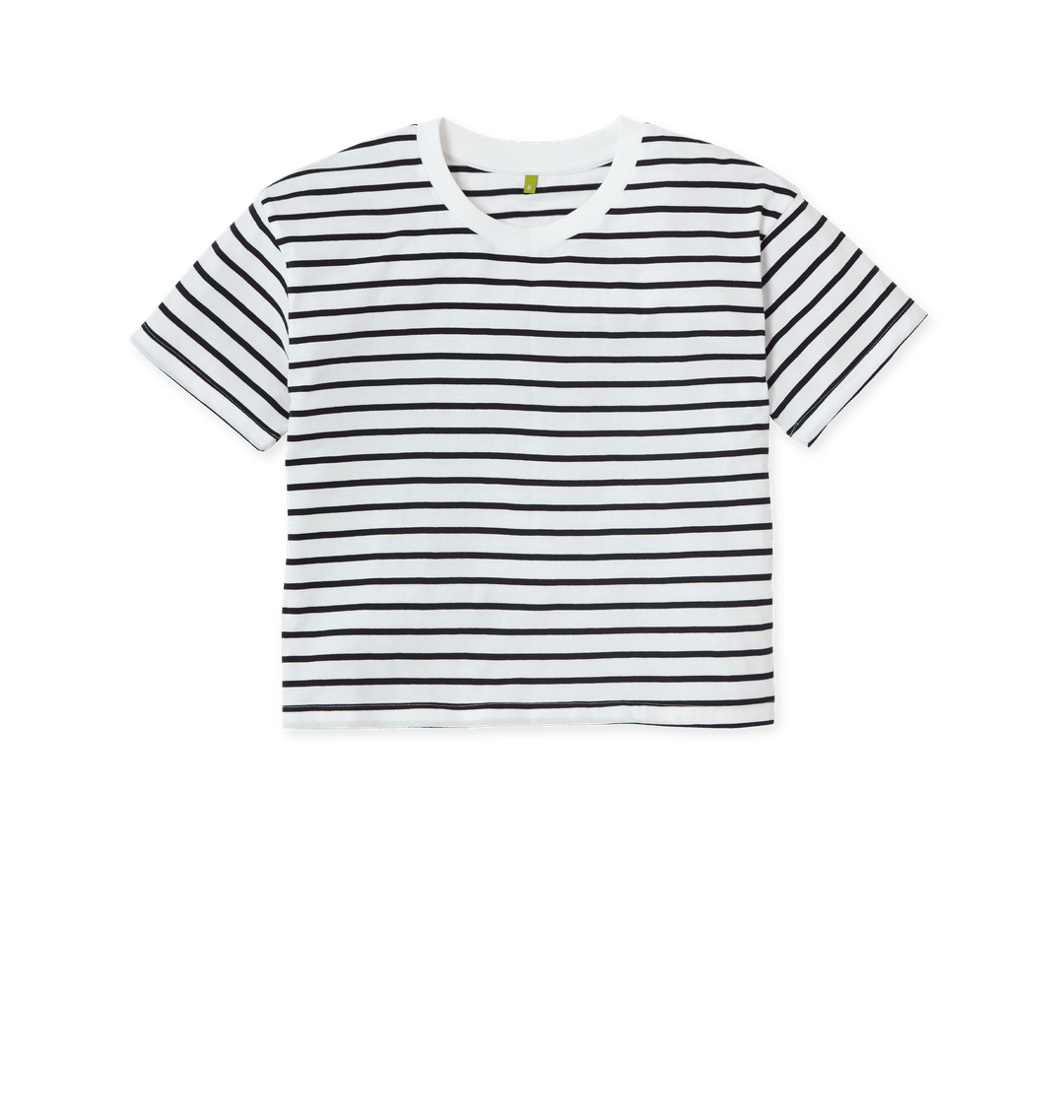 Tシャツ・カットソー IONSEOUL Patty Striped Box Collar T-Shirt Striped Boxy T-shirt