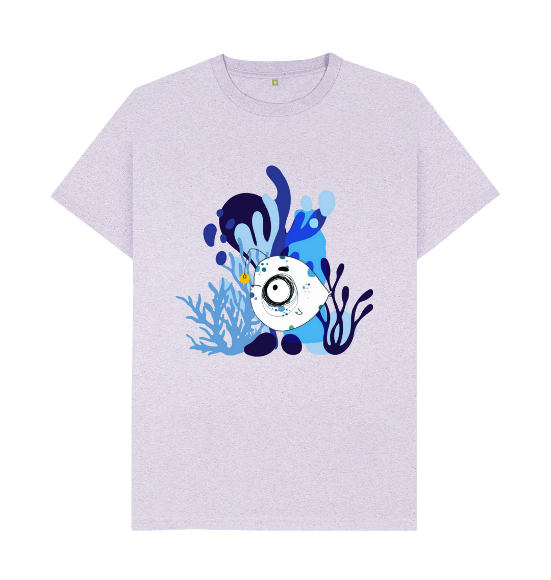 Eco-Friendly Angler Fish Coral T-Shirt - Sustainable Ocean Theme (Men's -  Remill®)