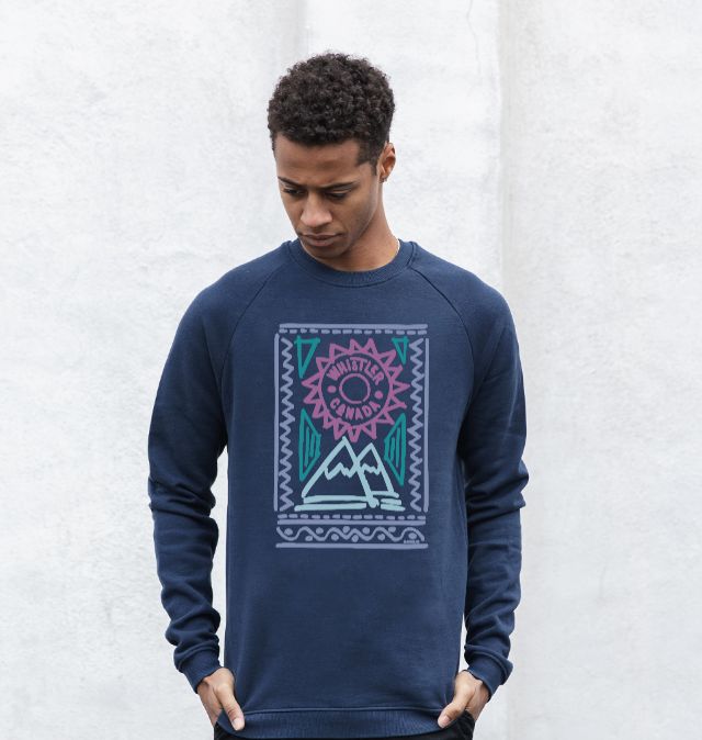 Retro-style Whistler Souvenir T-shirts Blackcomb