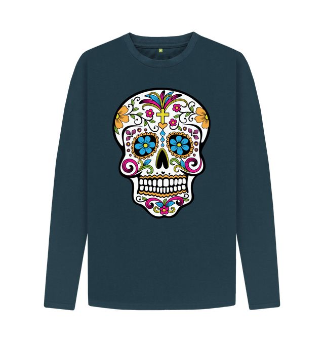 Shirtbanc Mens Graphic Shirt Day of The Dead Sugar Skull Oakland California x Vegas Tshirt