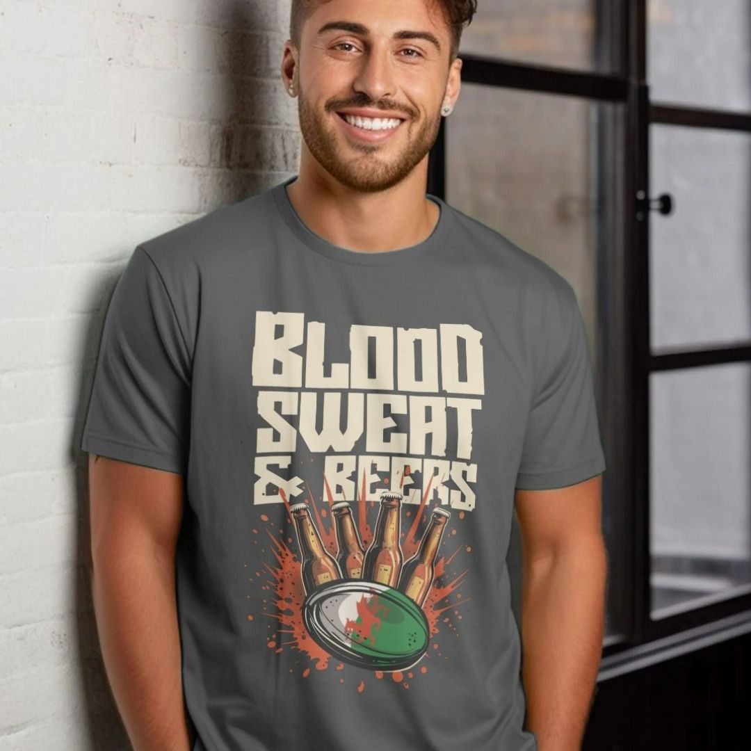 Blood Sweat Beers Shirt Wales Flag Rugby Six Nations Blood Sweat Beers Shirt Wales Flag Rugby Six Nations