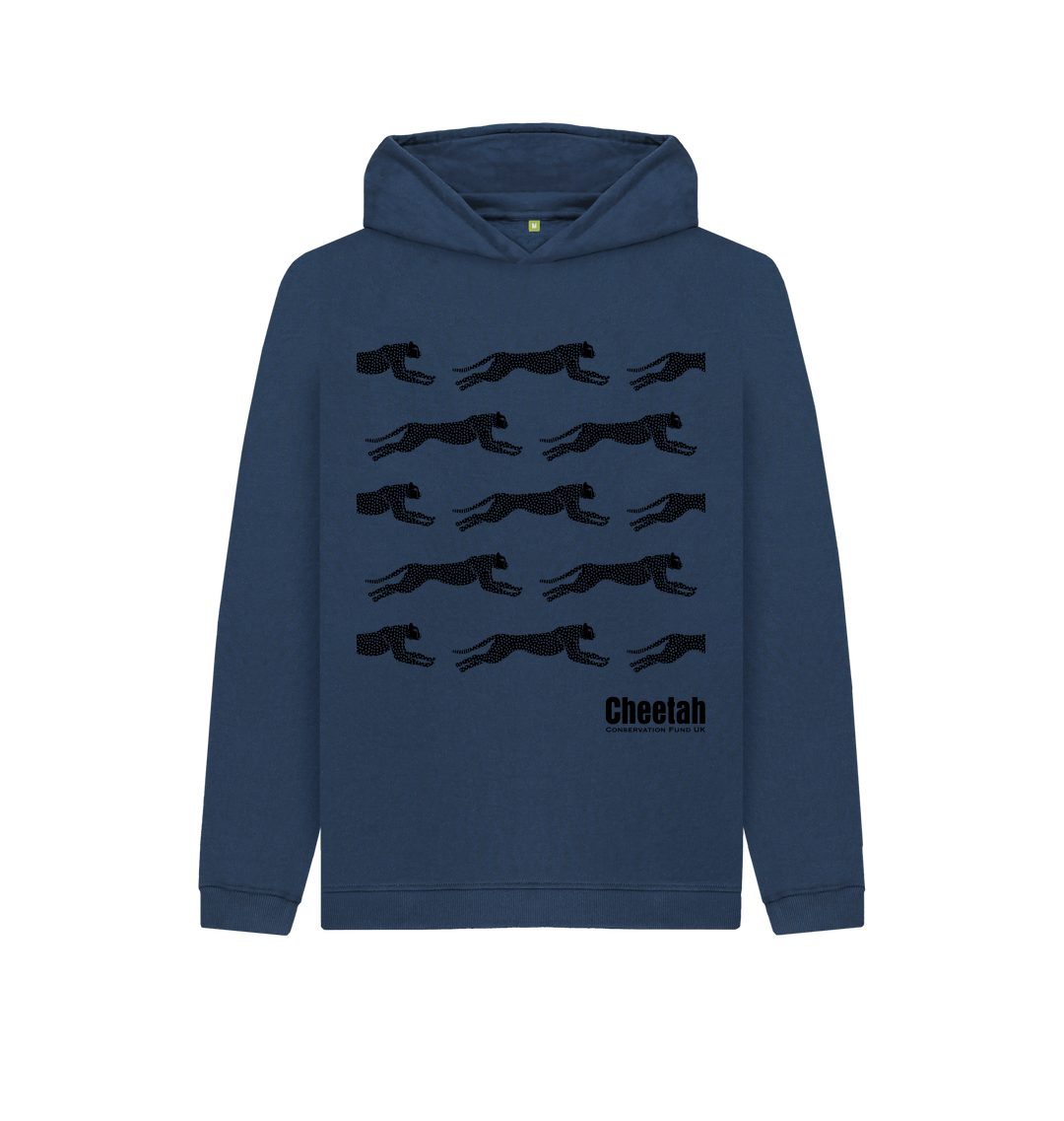black cheetah repeat pattern hoodie 