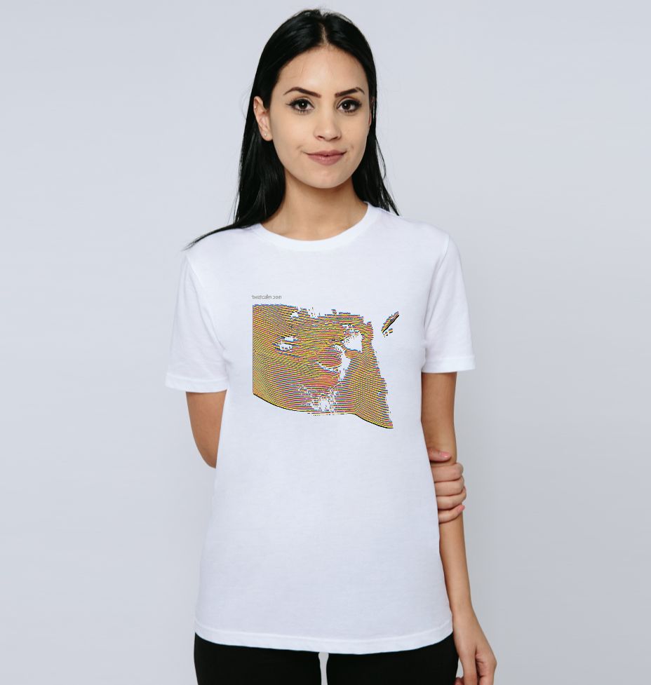 The CMYK Face White Organic Cotton T 